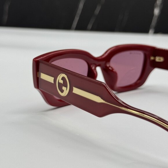 NEW GUCCI GG1558SK 005 BURGUNDY WOMEN SUNGLASSES main image 4